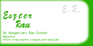 eszter rau business card